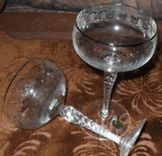 шесть новых бокалов из богемского хрусталя